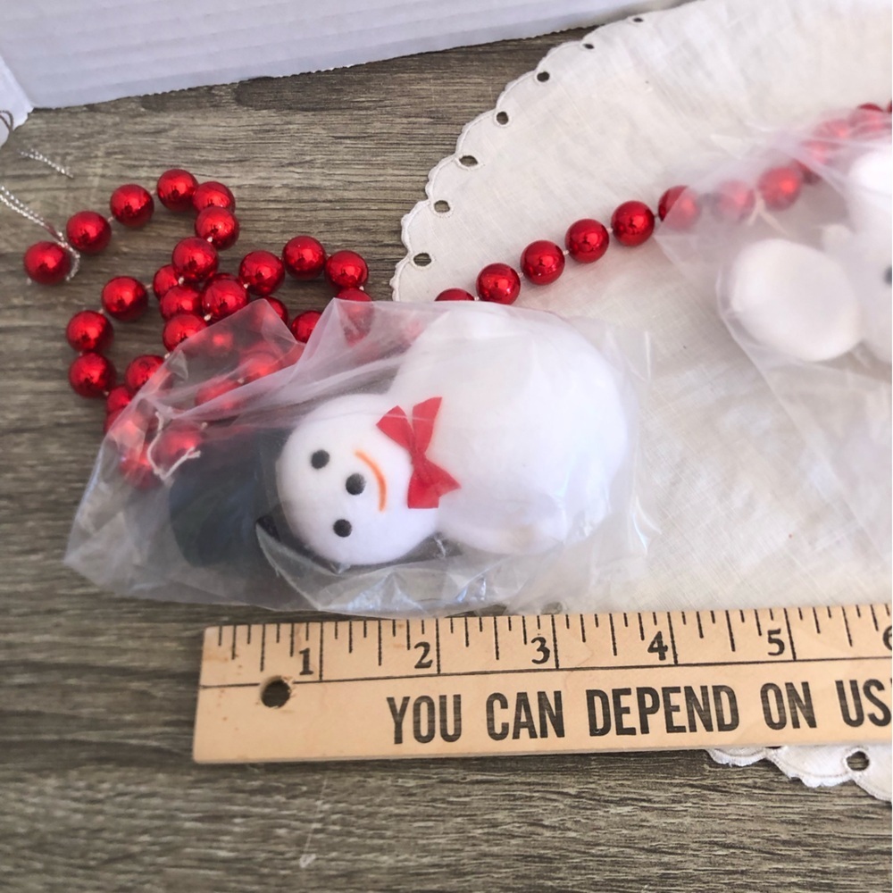 Vtg Beaded Garland with Flocked Animals - Picture 9 of 10